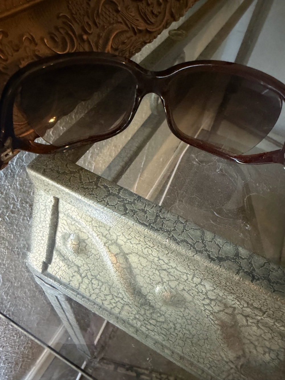 Versace Collection Oversized Brown Gradient Frame Sunglasses - Picture 2 of 4